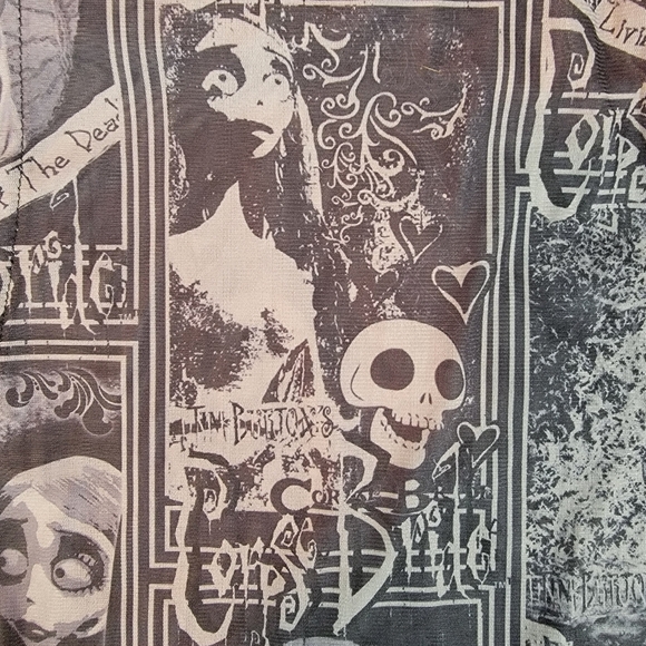 ROMWE Plus Our Corpse Bride Graphic All Over Print Split Thigh Skirt Size 1X - Picture 8 of 12